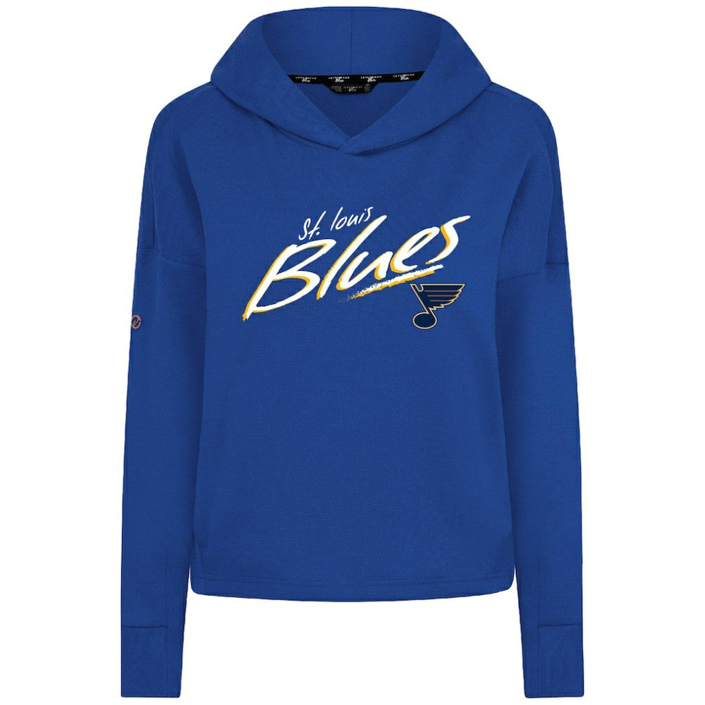 St. Louis Blues Levelwear Women's Sweet Sizzle Tri-Blend Cropped Pullover Hoodie