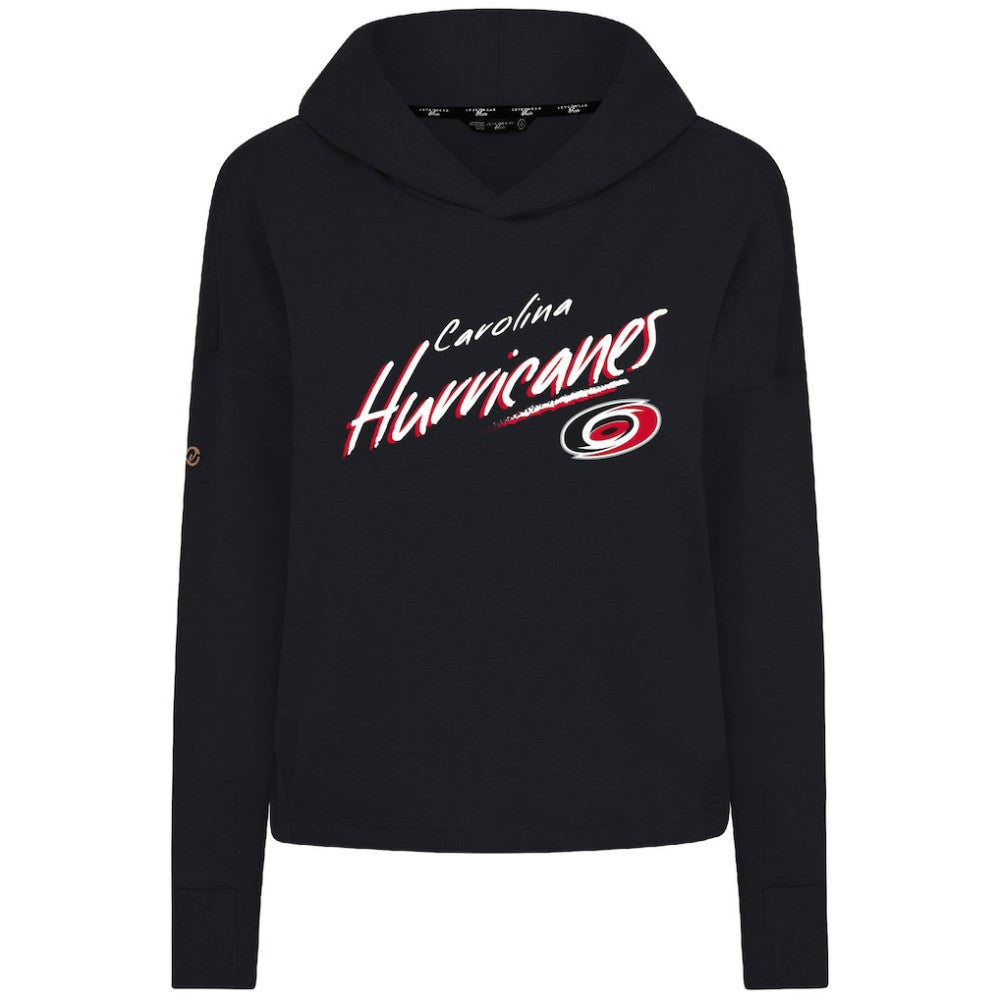 Carolina Hurricanes Levelwear Women's Sweet Sizzle Tri-Blend Cropped Pullover Hoodie