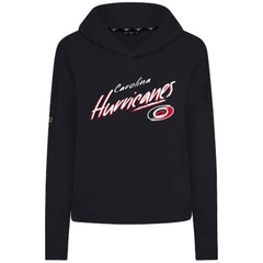 Carolina Hurricanes Levelwear Women's Sweet Sizzle Tri-Blend Cropped Pullover Hoodie