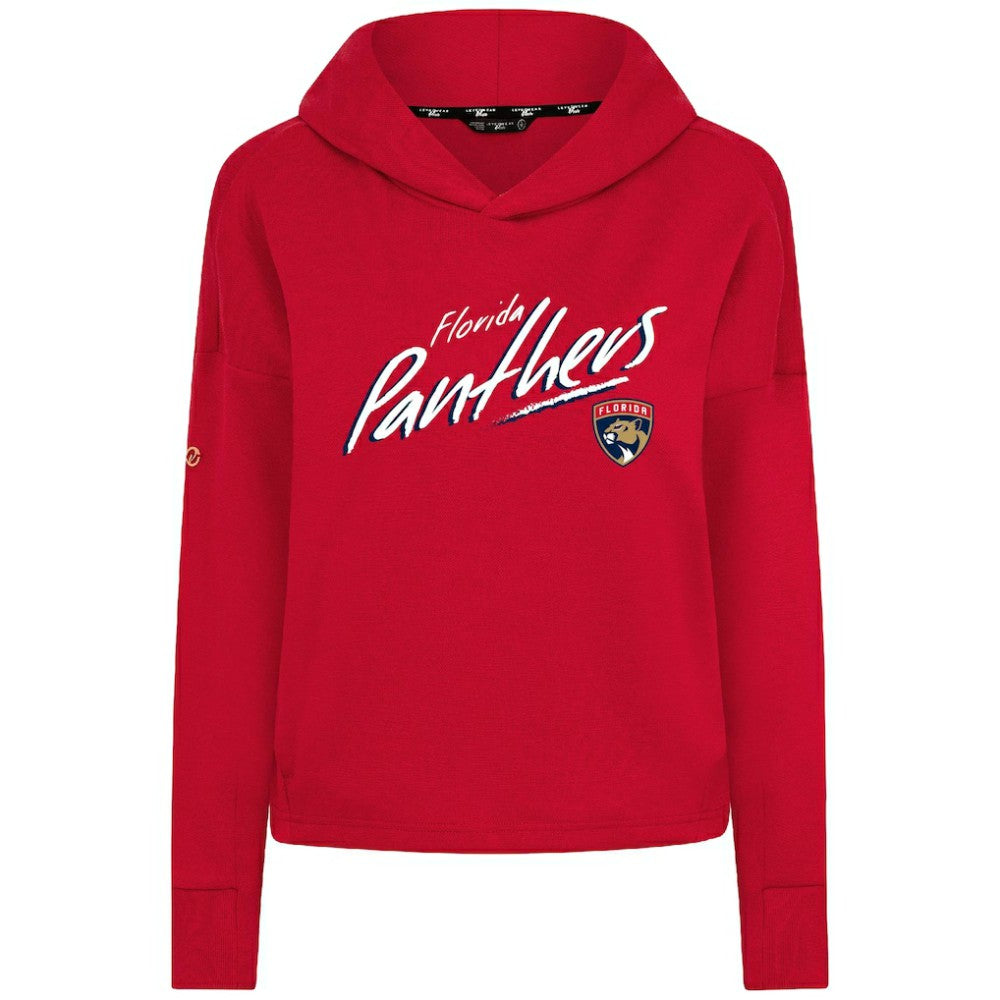 Florida Panthers Levelwear Women's Sweet Sizzle Tri-Blend Cropped Pullover Hoodie