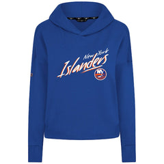 New York Islanders Levelwear Women's Sweet Sizzle Tri-Blend Cropped Pullover Hoodie