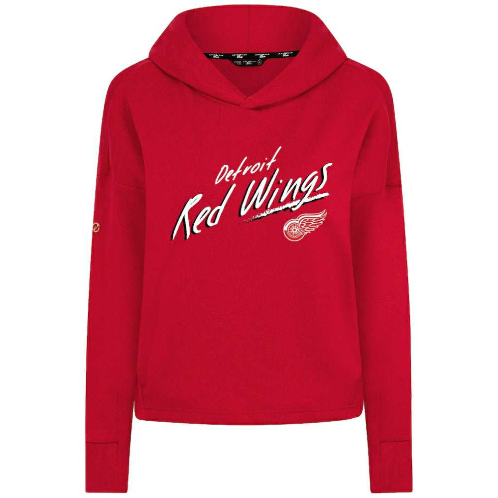 Detroit Red Wings Levelwear Women's Sweet Sizzle Tri-Blend Cropped Pullover Hoodie