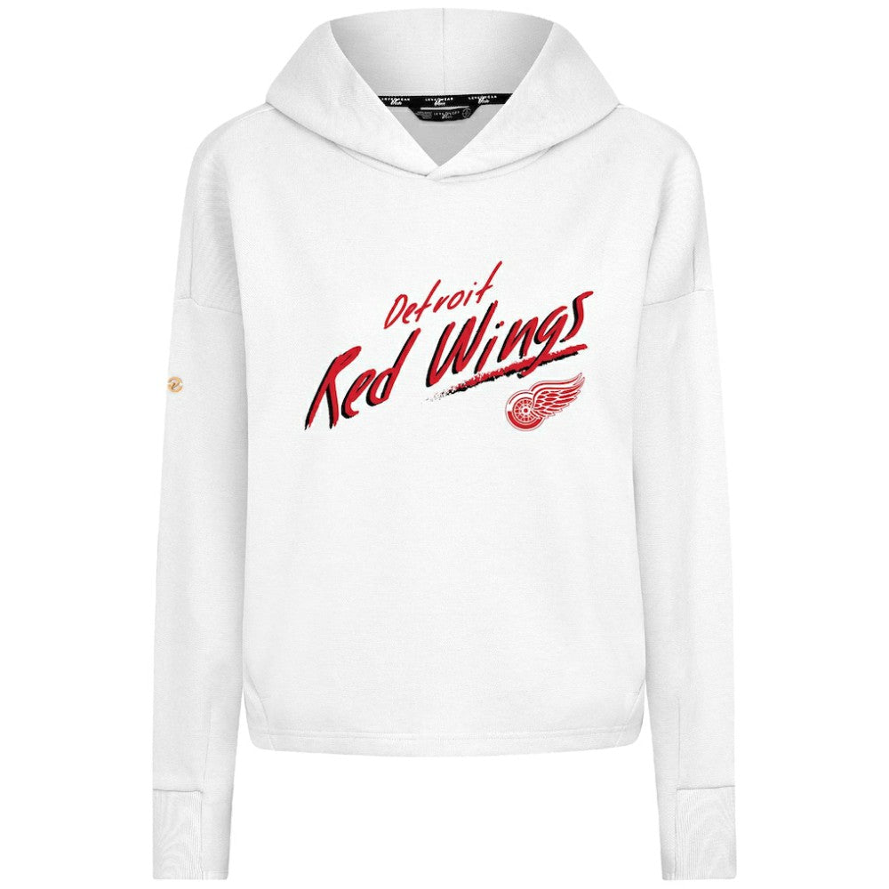 Detroit Red Wings Levelwear Women's Sweet Sizzle Tri-Blend Cropped Pullover Hoodie