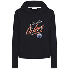 Edmonton Oilers Levelwear Women's Sweet Sizzle Tri-Blend Cropped Pullover Hoodie