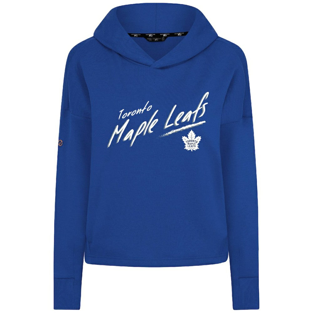 Toronto Maple Leafs Levelwear Women's Sweet Sizzle Tri-Blend Cropped Pullover Hoodie