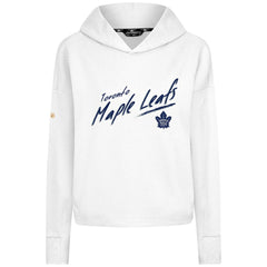Toronto Maple Leafs Levelwear Women's Sweet Sizzle Tri-Blend Cropped Pullover Hoodie