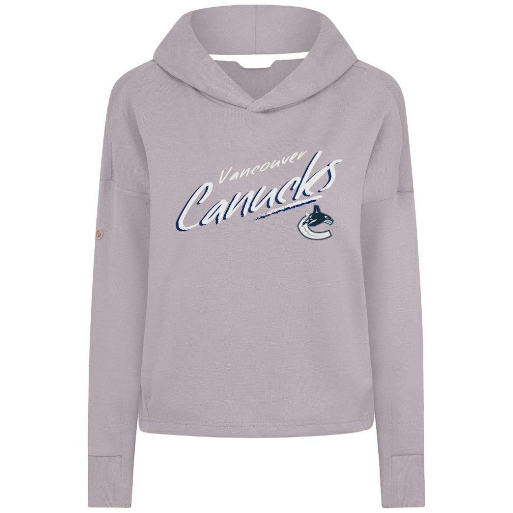 Vancouver Canucks Levelwear Women's Sweet Sizzle Tri-Blend Cropped Pullover Hoodie