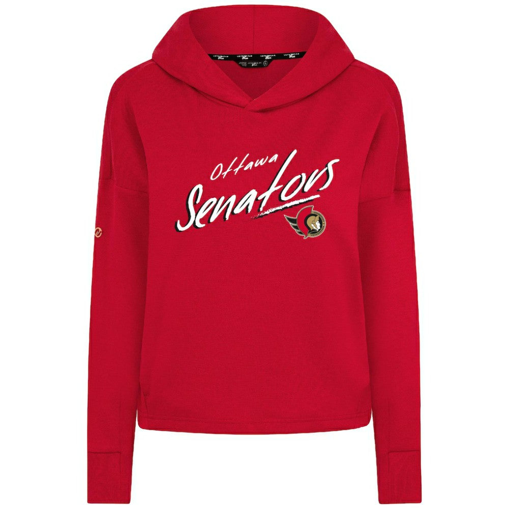 Ottawa Senators Levelwear Women's Sweet Sizzle Tri-Blend Cropped Pullover Hoodie