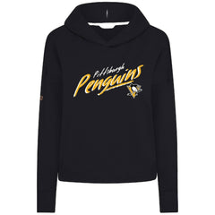 Pittsburgh Penguins Levelwear Women's Sweet Sizzle Tri-Blend Cropped Pullover Hoodie