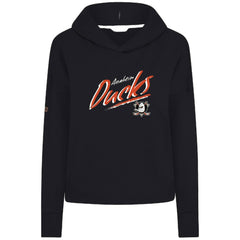 Anaheim Ducks Levelwear Women's Sweet Sizzle Tri-Blend Cropped Pullover Hoodie