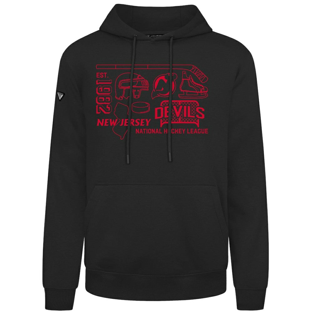 New Jersey Devils Levelwear Podium Campaign Pullover Hoodie