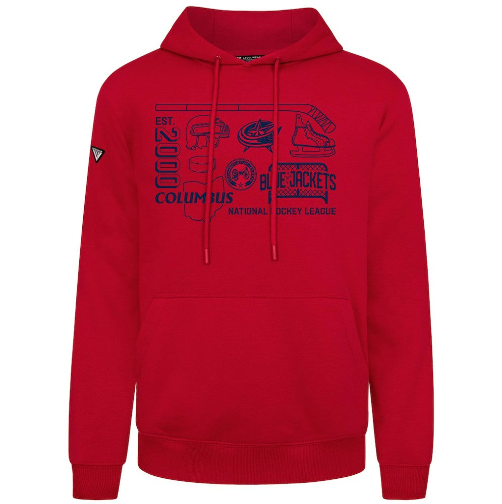 Columbus Blue Jackets Levelwear Podium Campaign Pullover Hoodie