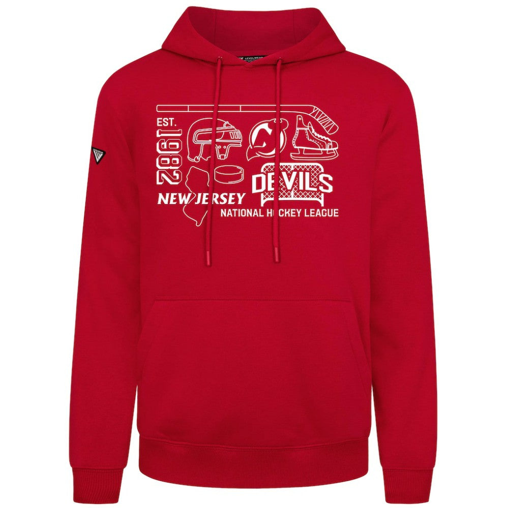 New Jersey Devils Levelwear Podium Campaign Pullover Hoodie