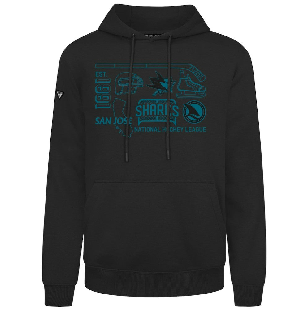 San Jose Sharks Levelwear Podium Campaign Pullover Hoodie