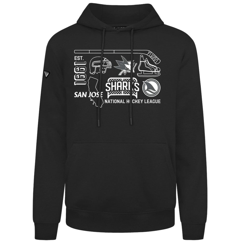 San Jose Sharks Levelwear Podium Campaign Pullover Hoodie