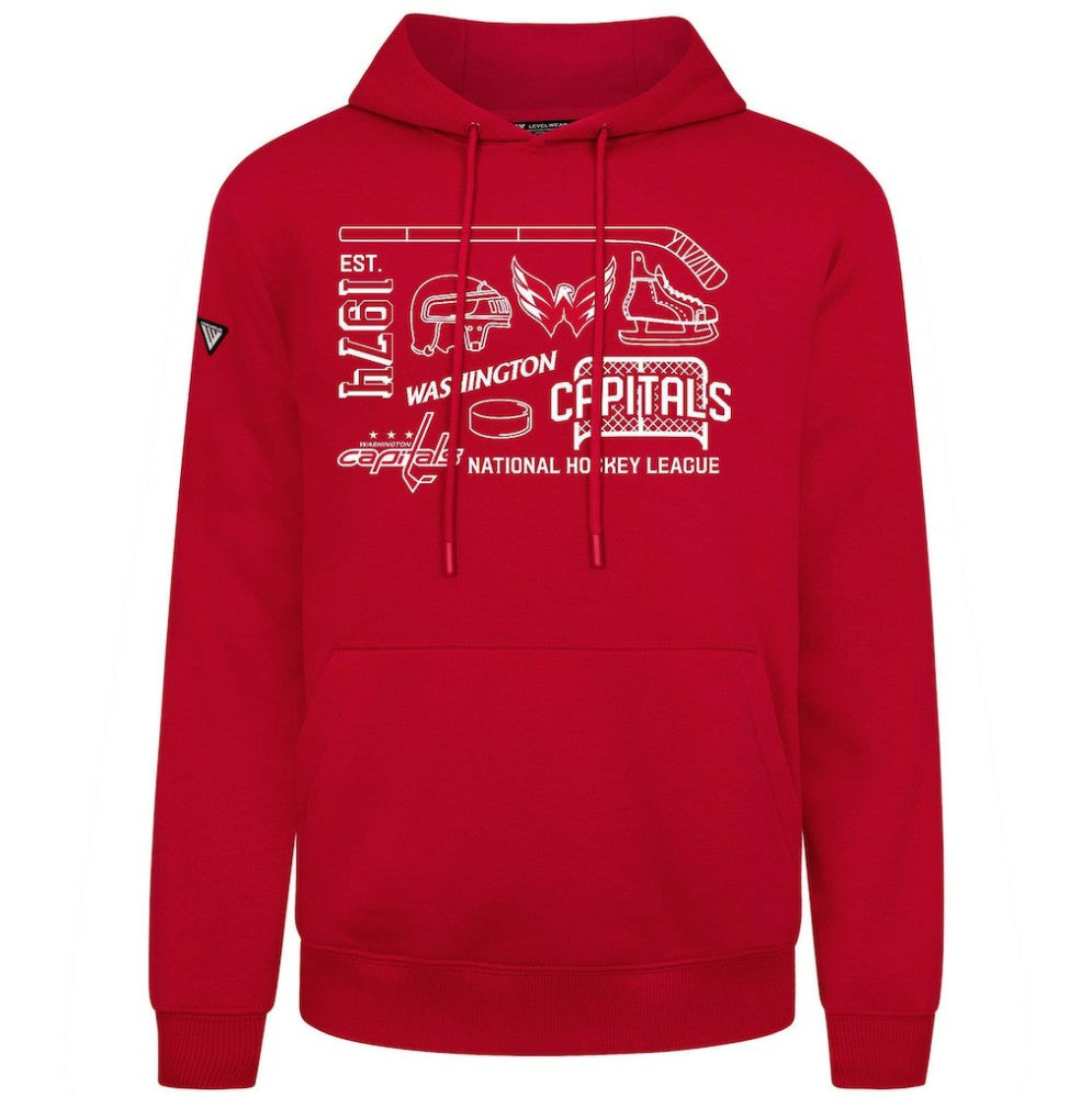 Washington Capitals Levelwear Podium Campaign Pullover Hoodie
