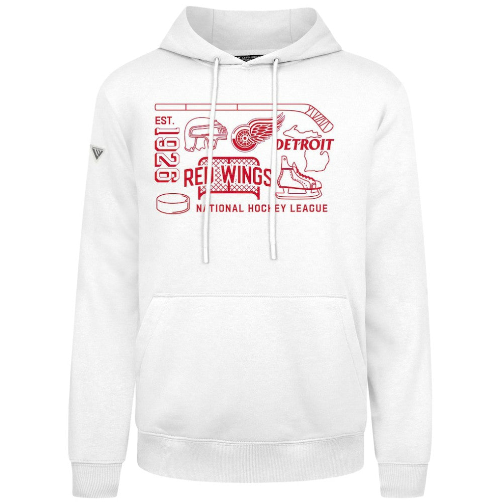 Detroit Red Wings Levelwear Podium Campaign Pullover Hoodie