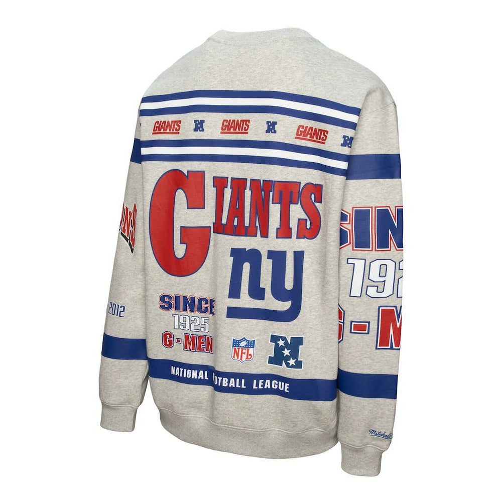 NFL New York Giants All Over Print Vintage Fleece Crewneck Sweatshirt