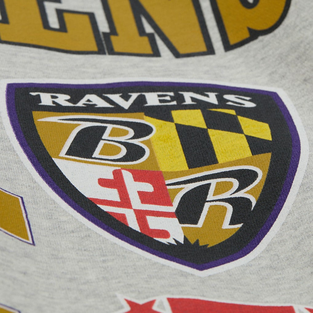 NFL Baltimore Ravens All Over Print Vintage Fleece Crewneck Sweatshirt