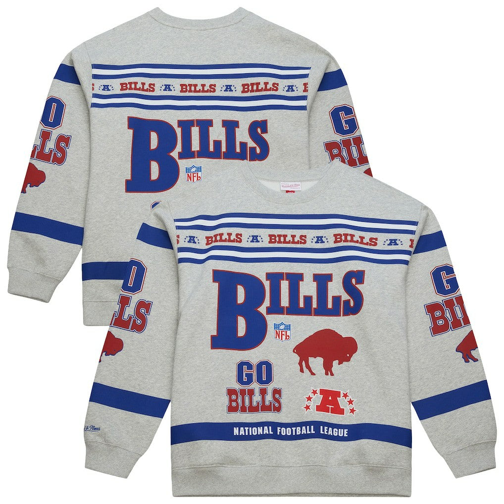 NFL Buffalo Bills All Over Print Vintage Fleece Crewneck Sweatshirt
