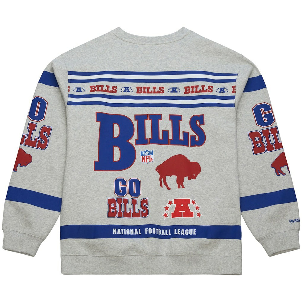 NFL Buffalo Bills All Over Print Vintage Fleece Crewneck Sweatshirt