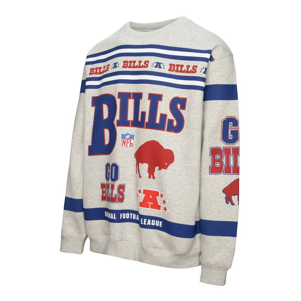NFL Buffalo Bills All Over Print Vintage Fleece Crewneck Sweatshirt