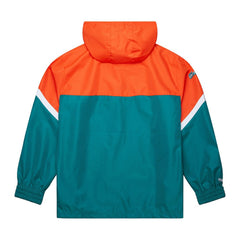 NFL Miami Dolphins Tie Breaker Vintage Logo Lightweight Anorak Half-Zip Windbreaker