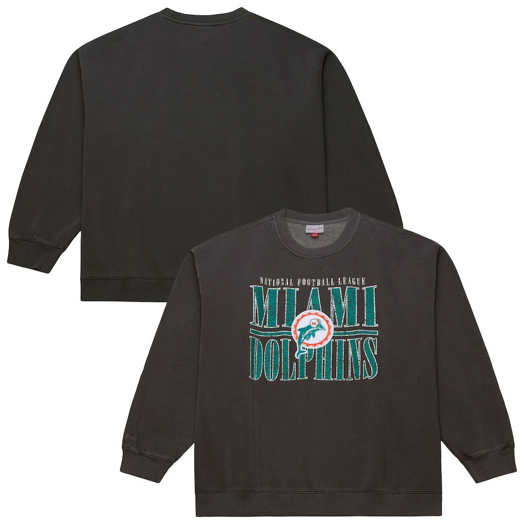 NFL Miami Dolphins Downtown Crew Vintage Logo Sweatshirt