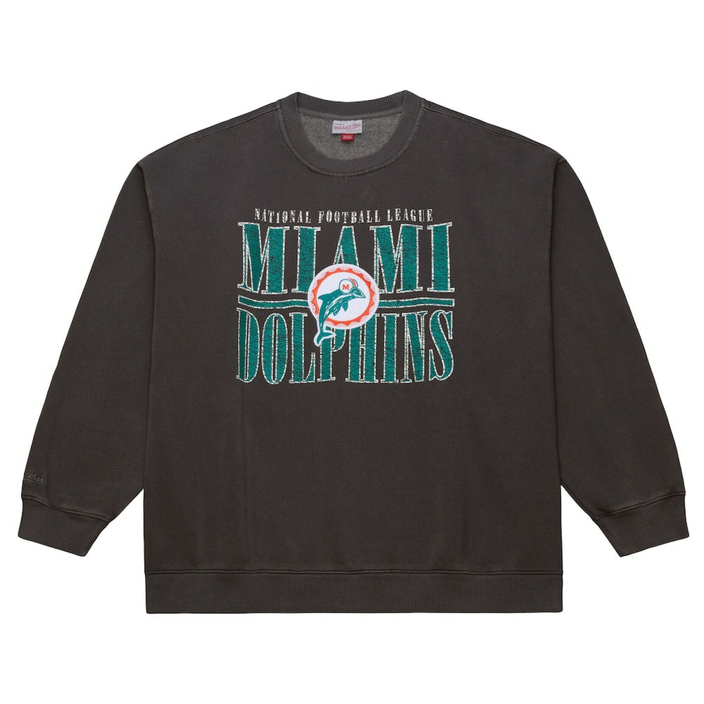 NFL Miami Dolphins Downtown Crew Vintage Logo Sweatshirt