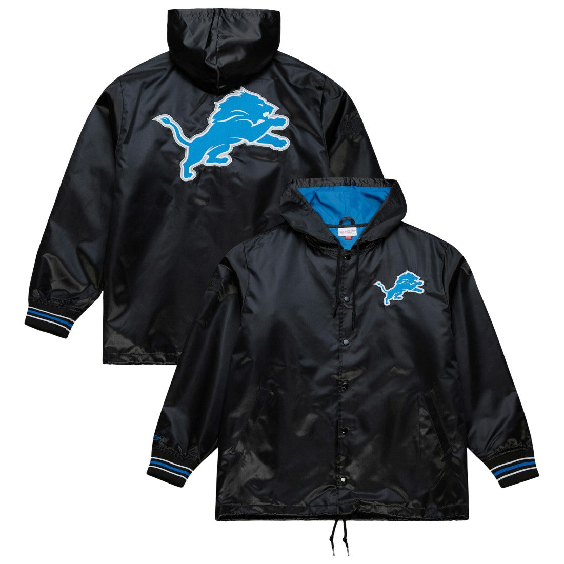 NFL Detroit Lions Downtown Satin Full-Snap Hooded Jacket