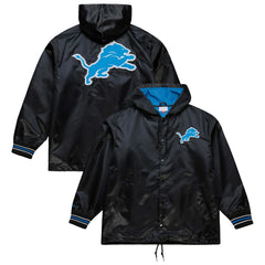 NFL Detroit Lions Downtown Satin Full-Snap Hooded Jacket