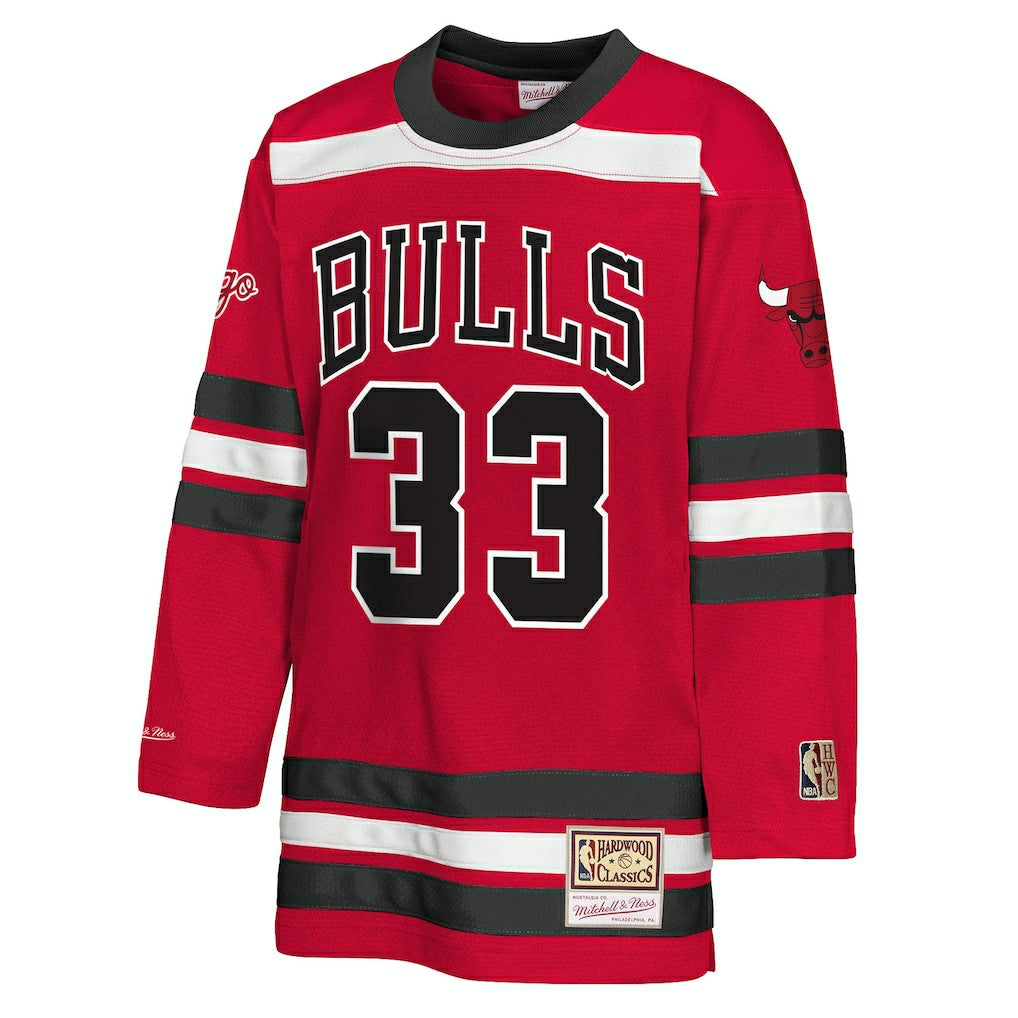 Scottie Pippen Chicago Bulls Youth Maxxed Out 2.0 Fashion Hockey Jersey sale - Red | Mitchell & Ness for sale