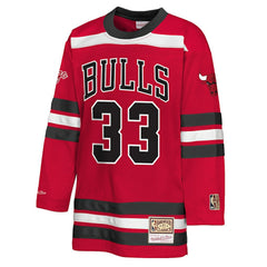 Scottie Pippen Chicago Bulls Youth Maxxed Out 2.0 Fashion Hockey Jersey sale - Red | Mitchell & Ness for sale