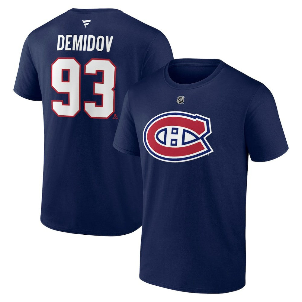 Ivan Demidov Montreal Canadiens Fanatics Authentic Stack Name & Number T-Shirt