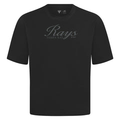 Tampa Bay Rays Levelwear Ethereal Oversized Luxe Signature Knit T-Shirt - Black