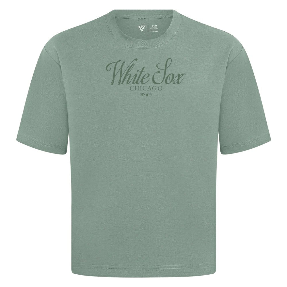 Chicago White Sox Levelwear Ethereal Oversized Luxe Signature Knit T-Shirt - Green