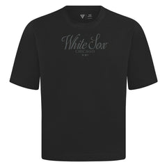 Chicago White Sox Levelwear Ethereal Oversized Luxe Signature Knit T-Shirt - Black