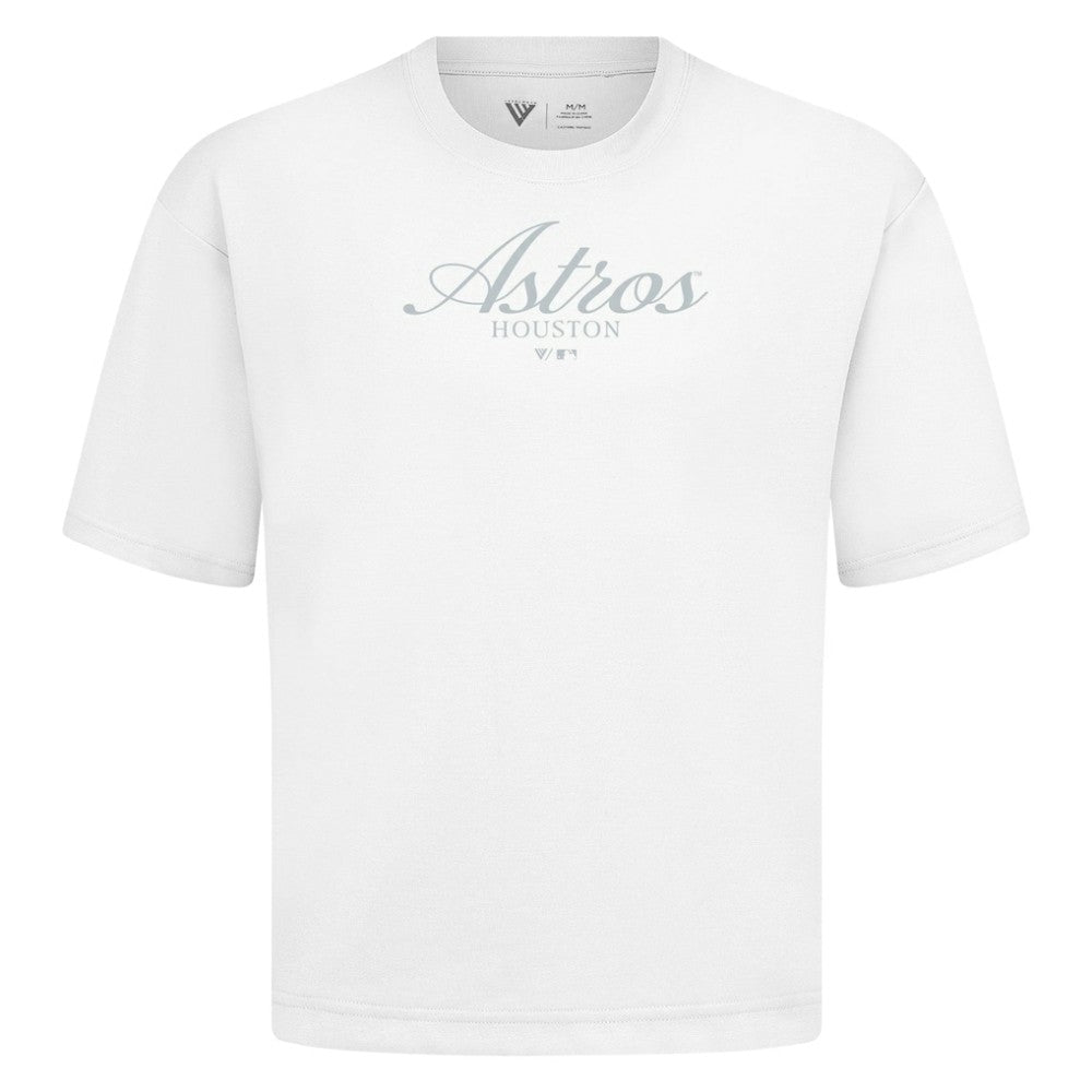 Houston Astros Levelwear Ethereal Oversized Luxe Signature Knit T-Shirt - White