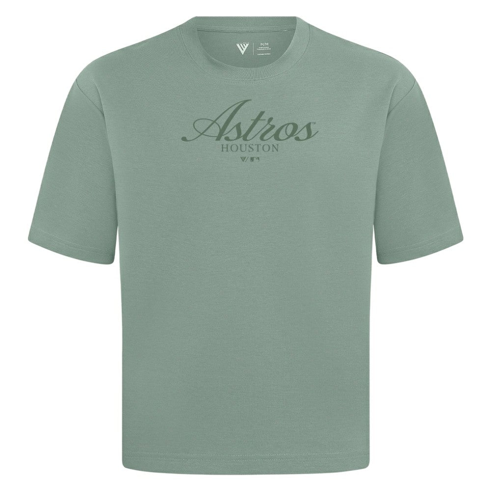 Houston Astros Levelwear Ethereal Oversized Luxe Signature Knit T-Shirt - Green