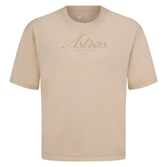 Houston Astros Levelwear Ethereal Oversized Luxe Signature Knit T-Shirt - Khaki
