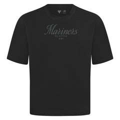 Seattle Mariners Levelwear Ethereal Oversized Luxe Signature Knit T-Shirt - Black