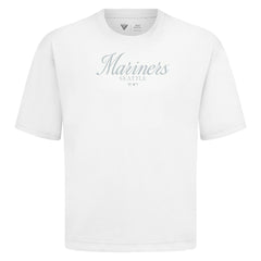 Seattle Mariners Levelwear Ethereal Oversized Luxe Signature Knit T-Shirt - White