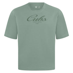 Chicago Cubs Levelwear Ethereal Oversized Luxe Signature Knit T-Shirt - Green