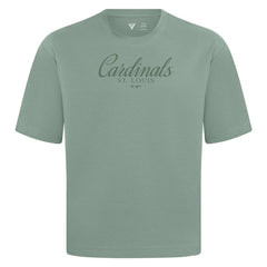 St. Louis Cardinals Levelwear Ethereal Oversized Luxe Signature Knit T-Shirt - Green