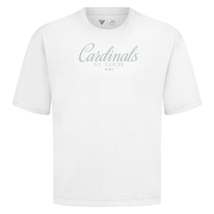 St. Louis Cardinals Levelwear Ethereal Oversized Luxe Signature Knit T-Shirt - White