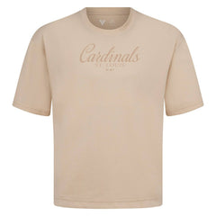 St. Louis Cardinals Levelwear Ethereal Oversized Luxe Signature Knit T-Shirt - Khaki