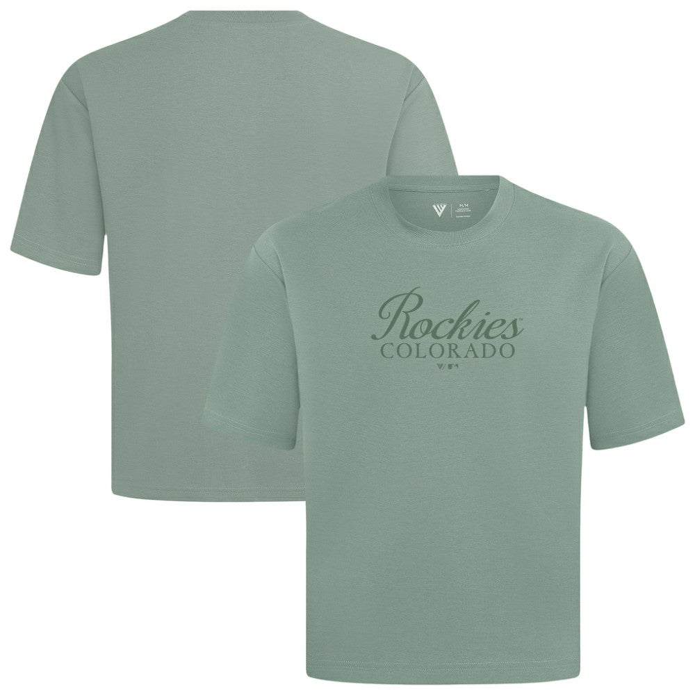 Colorado Rockies Levelwear Ethereal Oversized Luxe Signature Knit T-Shirt - Green