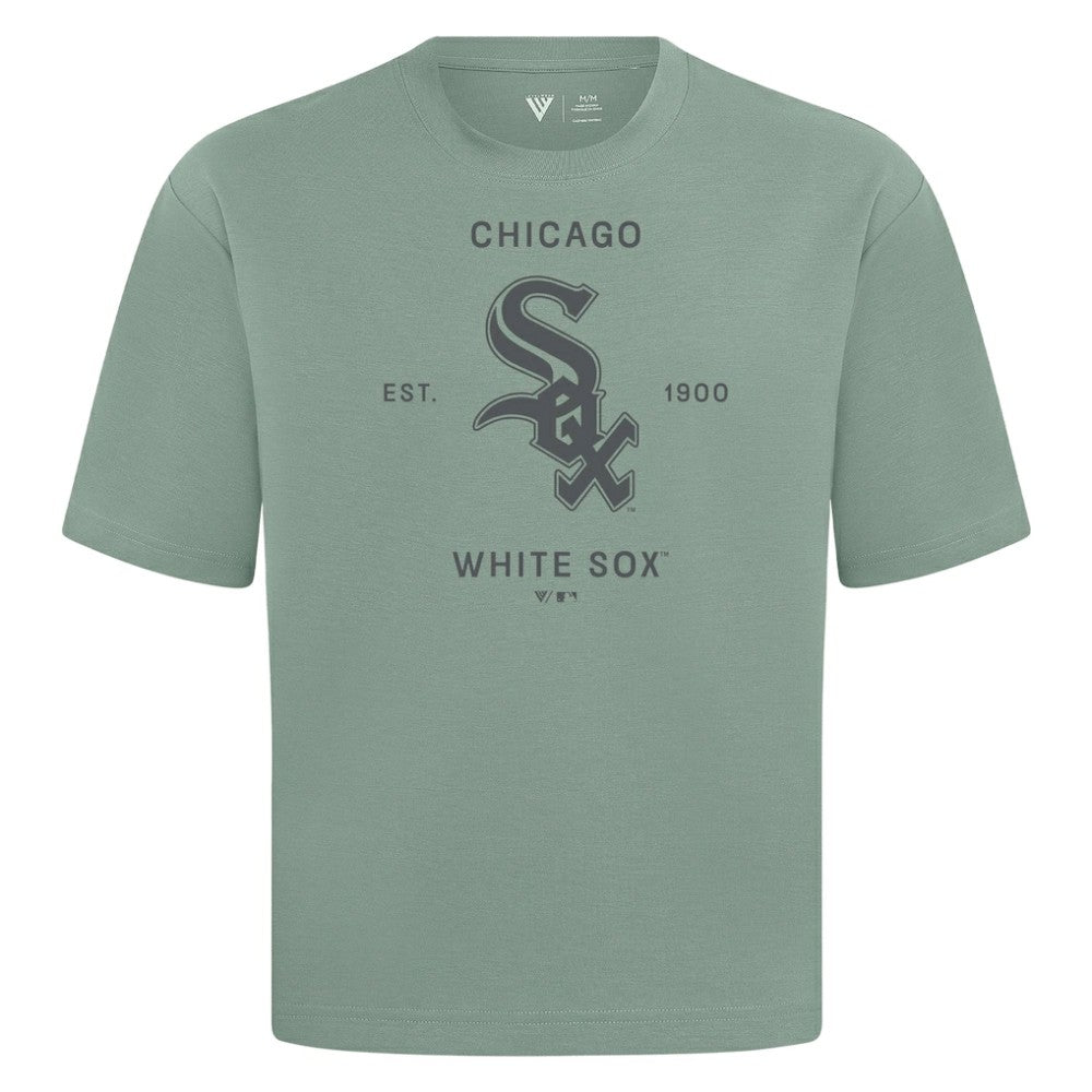 Chicago White Sox Levelwear Crossway Oversized Luxe Signature Knit T-Shirt - Green