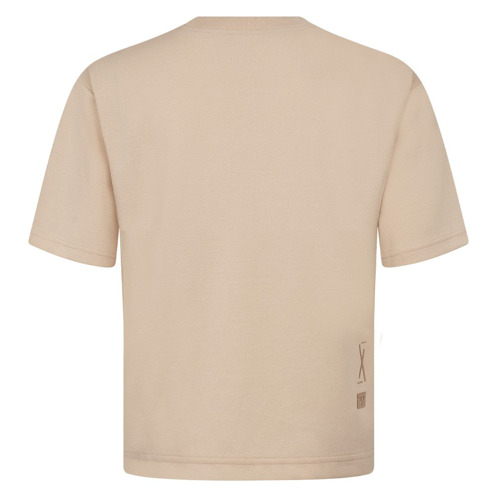 Minnesota Twins Levelwear Crossway Oversized Luxe Signature Knit T-Shirt - Khaki