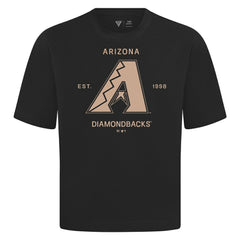 Arizona Diamondbacks Levelwear Crossway Oversized Luxe Signature Knit T-Shirt - Black